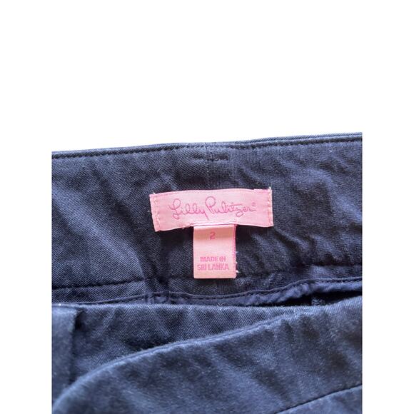 Lilly Pulitzer Midnight Navy Capri Pants, size 2 - Picture 4 of 4